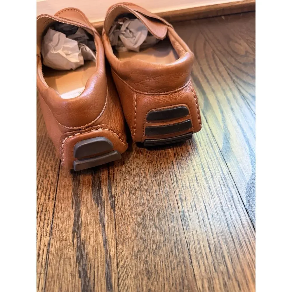 Nordstrom Mens Shop Brown Leather Driving Moccasins Slip Ons Size Mens 12 US
